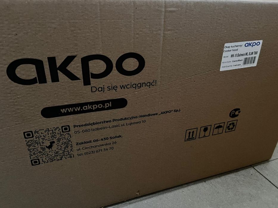 Okap Akpo WK-10 Balmera WL Slim Czarny