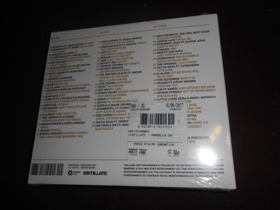 Dois CDs triplos-Sintillate Marbella/Novos e selados-3 euros cada