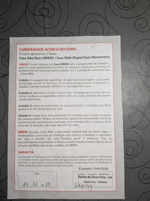 Colchão Biocel Ortopédico 135x185 cm – Excelente Estado