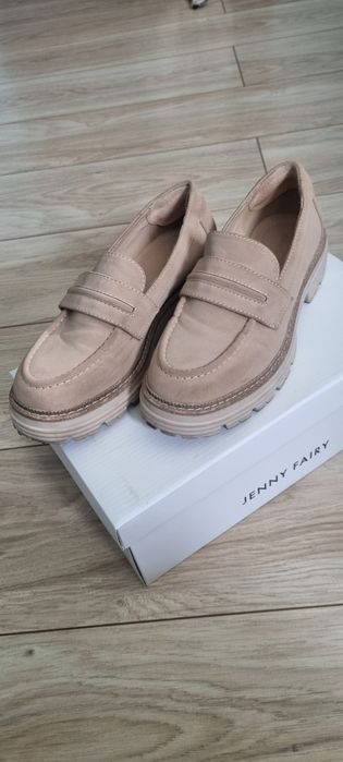 Mokasyny damskie 37 beż