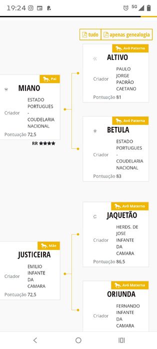 Égua Lusitana  Pontuada