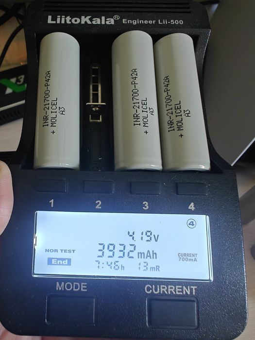 Акумулятори 21700 Molicel P42A 45A 4200Ma Grade А3