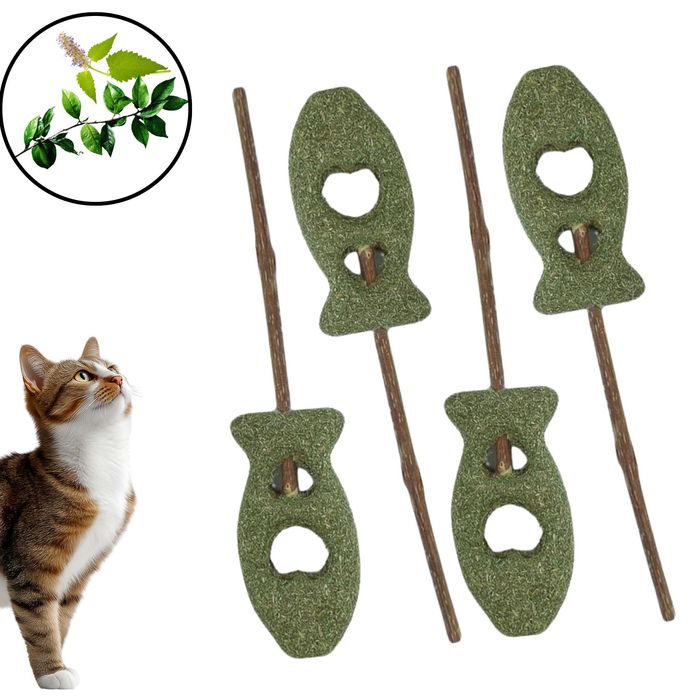 Rybka Matatabi dla Kota - Naturalna Zabawka dla Kotka - 4 SZTUKI