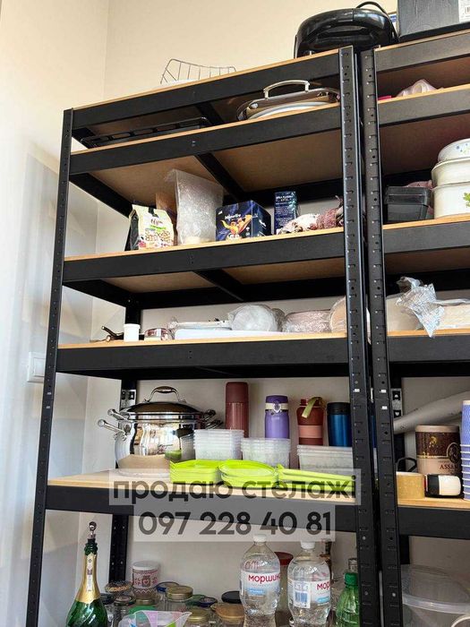 Стелажі металеві, поличні бу, поличкові, полки, полочные стелажи бу