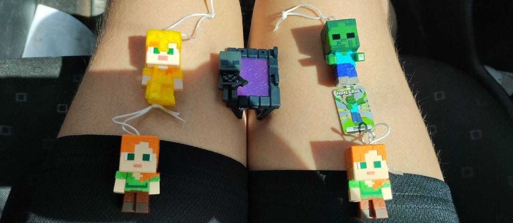 Figurki minecraft z kinder joy 5 szt