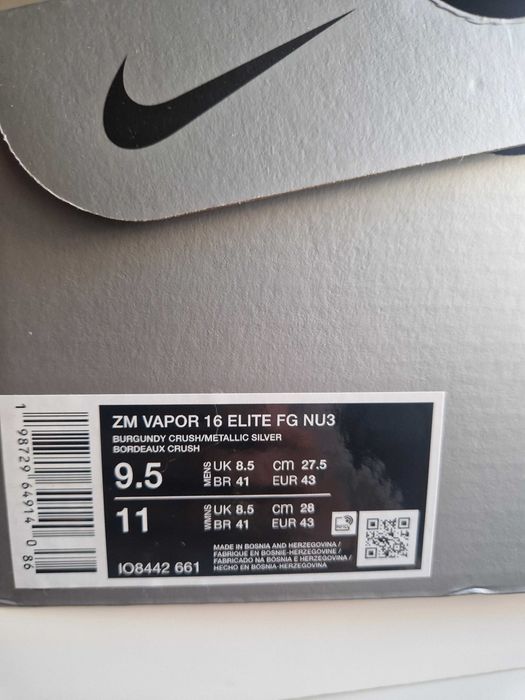 Nike Zoom Mercurial Vapor 16 Elite FG | Novas | Tamanho 43 | Originais