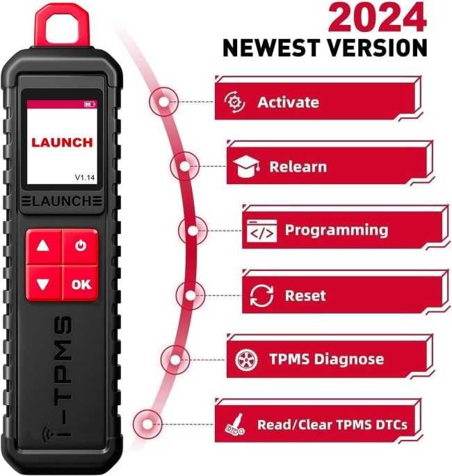 Launch X431 I-TPMS Programador TPMS + Kit 4 Válvulas TPMS (NOVO)