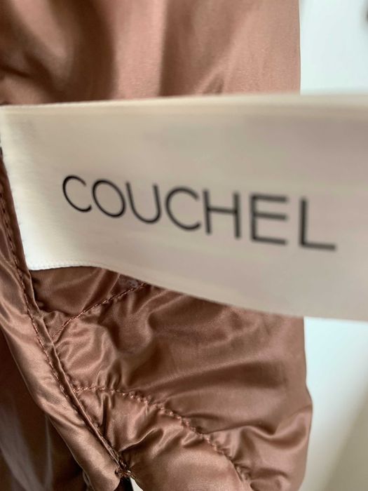 Blusão El Corte Inglés Couchel, acolchoado, comprido, liso bege