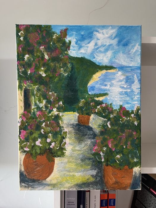 Ręcznie malowany obraz akrylowy 40x30 cm