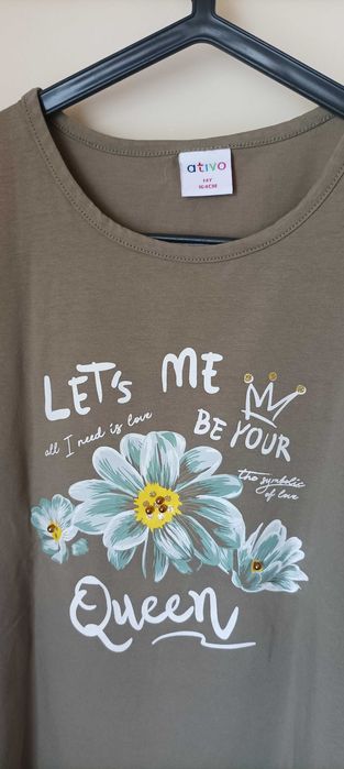 T-shirt verde seco estampada Ativo 14 anos