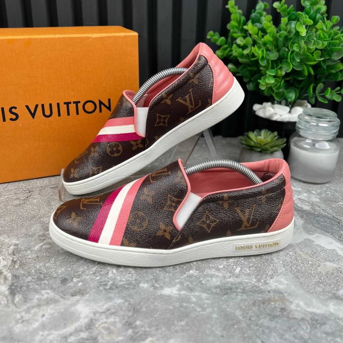 Louis Vuitton Frontrow Sneakers Slipon Жіночі кросівки сліпони шкіра оригінал 38 EUR