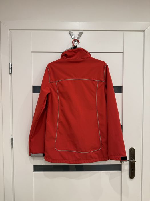 Softshell damski bez kaptura czerwony z szarym M 38
