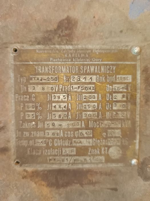 Spawarka duża ETAD-250  KARELMA-- 180 kg