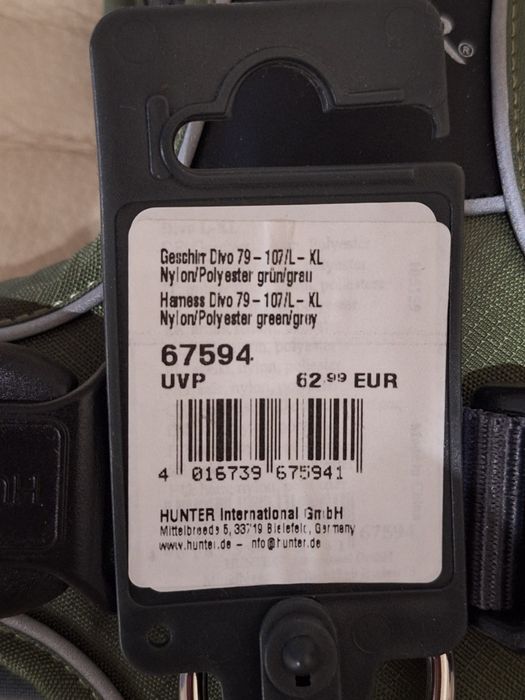 Hunter Szelki dla psa Divo zielono/szare rozmiar L-XL