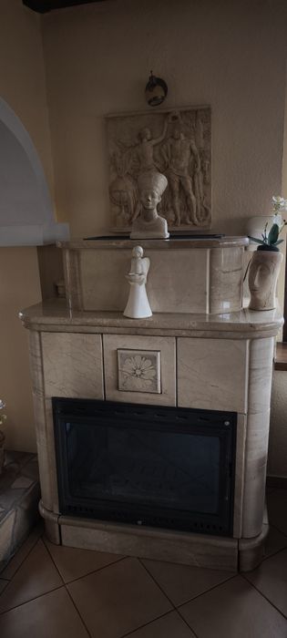 Kominek wolnostojący na drewno do salonu