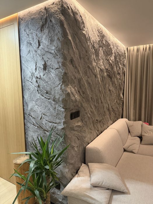 Tynki dekoracyjne, Efekt skały, beton architektoniczny, limewash