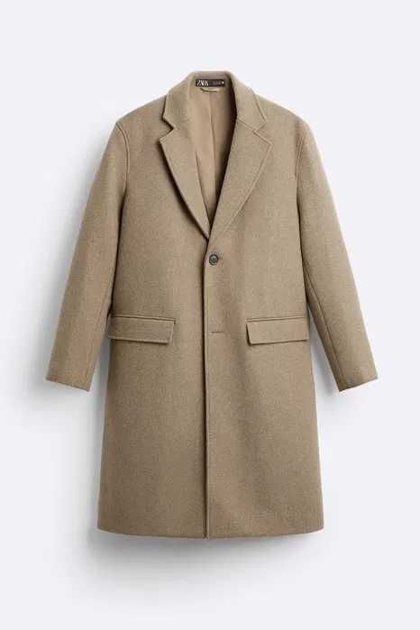 ZARA Luksusowy PŁASZCZ męski norkowy wełna XL SUPER CENA!