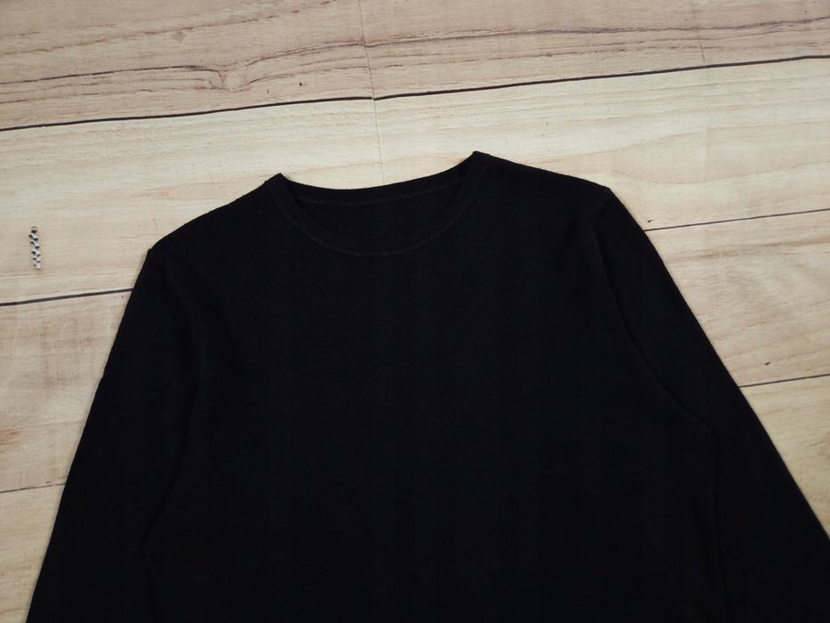 JANUS Bluzka 100 % Wełna Merino Czarna Damska r. M