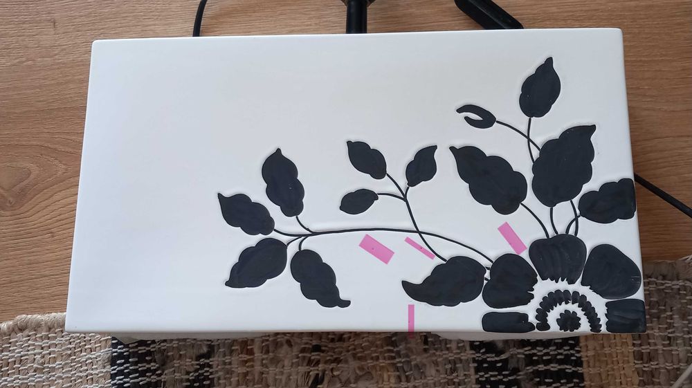 Candeeiro de mesa de cerâmica artesanal de Alcobaça como novo