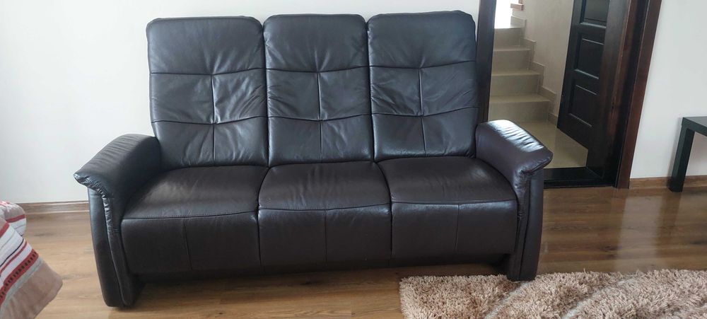 Komplet wypoczynkowy skórzany