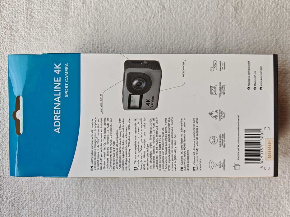 Câmera ultraleve 4K à prova de água