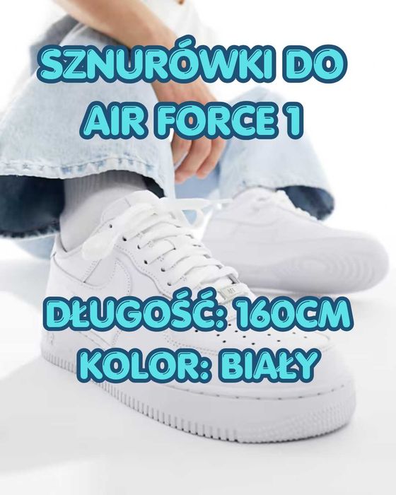 Sznurówki Nike Air Force 1 Białe 160cm