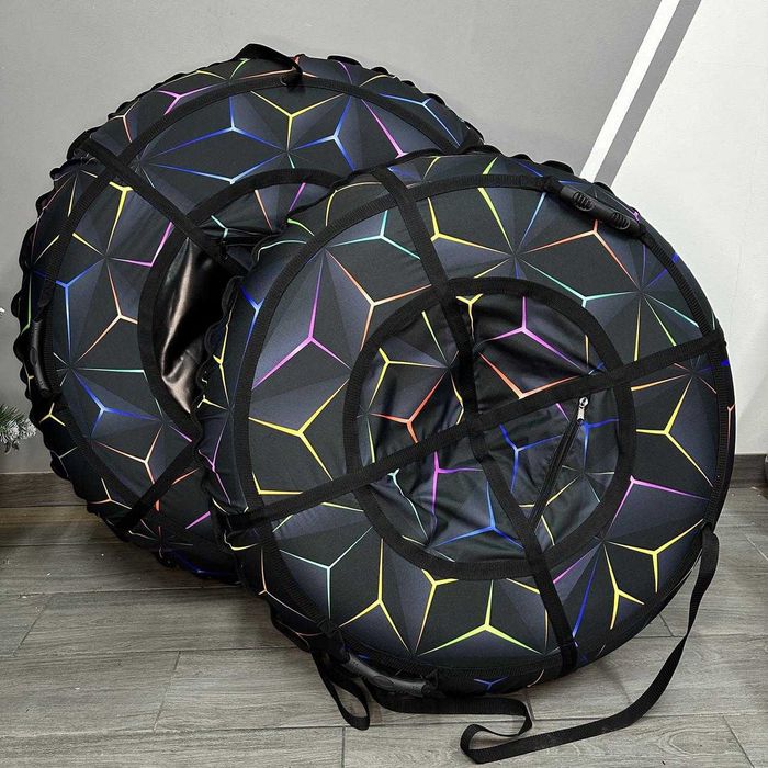 Надувні Санки - Ватрушка 100-120см Тюбинг Зірки 2026 З КАМЕРОЮ