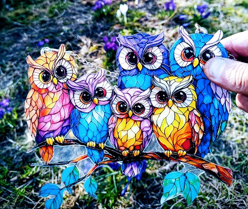 Łapacz słońca.Witraż na akrylu.20x20cm