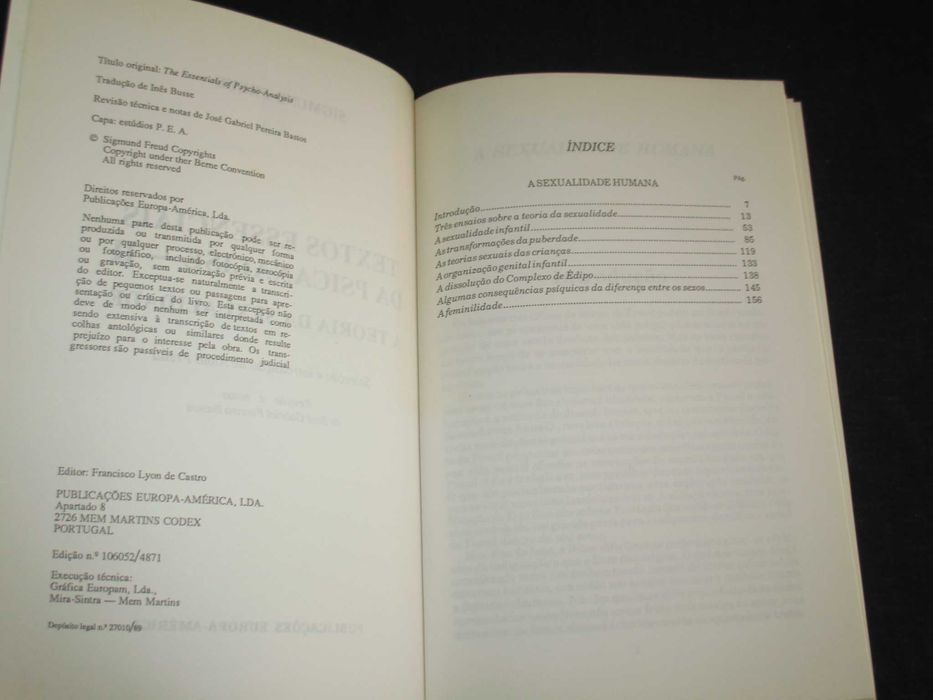Livro Teria da Sexualidade Textos Essenciais da Psicanálise Freud