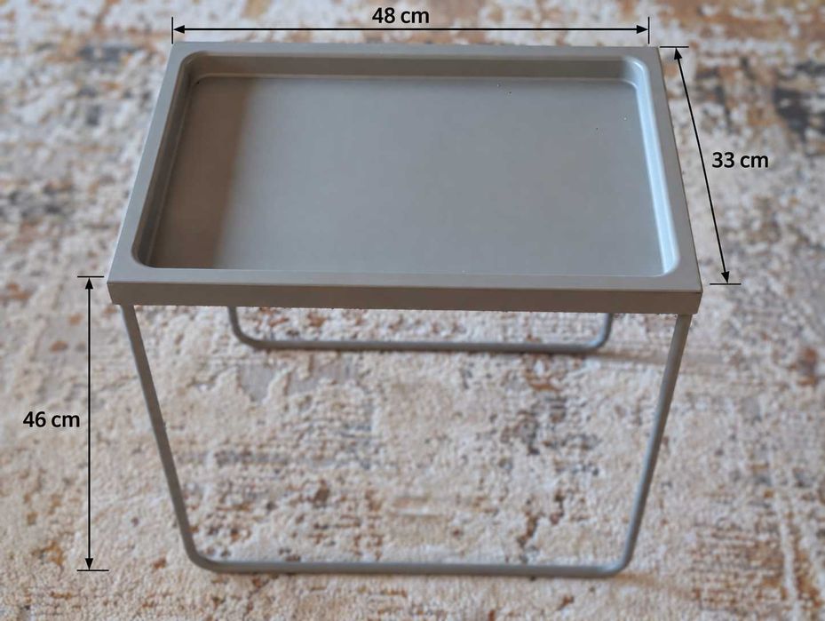 Conjunto IKEA 3 mesas metálicas encaixáveis (GRANBODA)