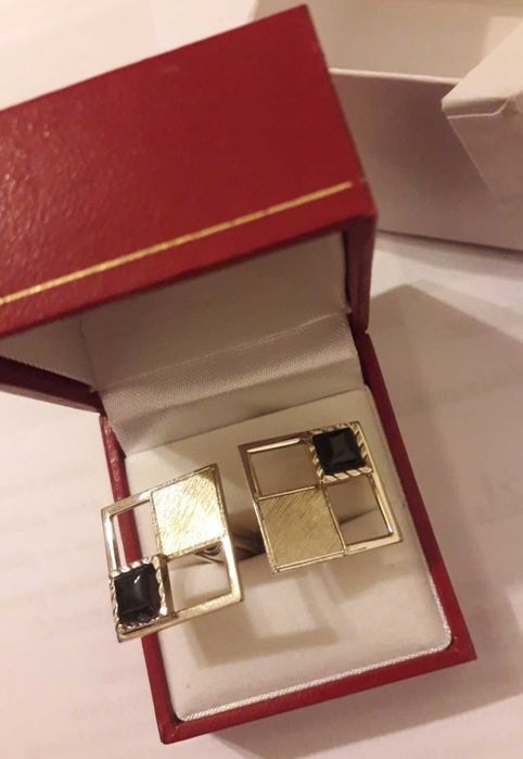 Spinki do mankietów pozłacane