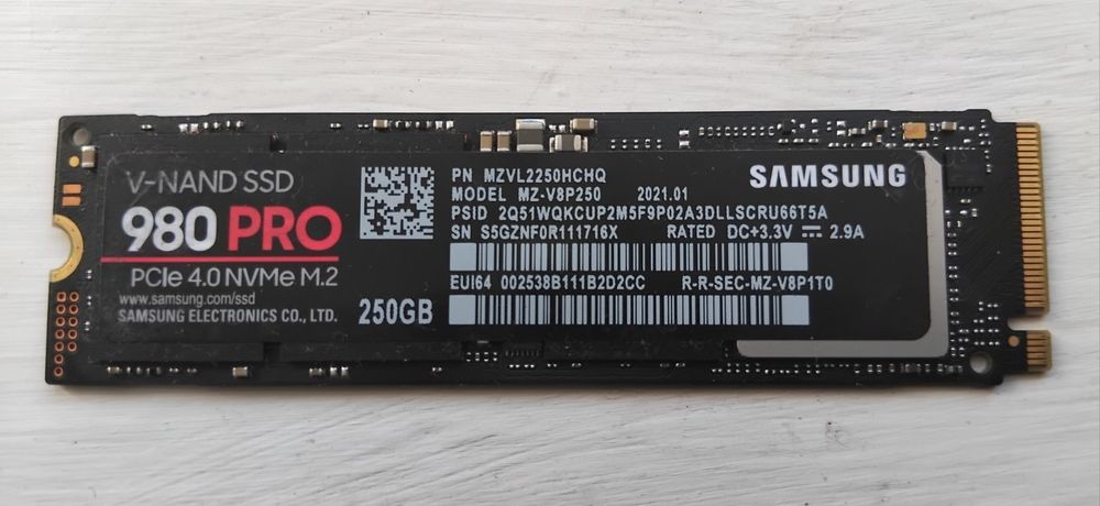 SSD Samsung 980 Pro 250 ГБ