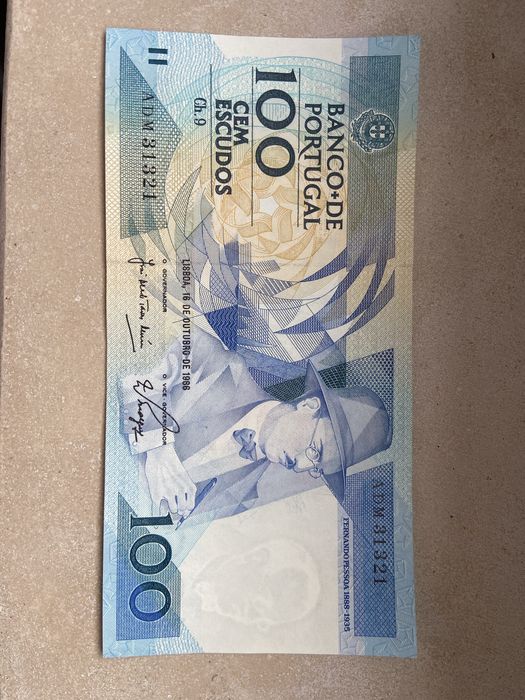 Nota 100 Escudos 1986