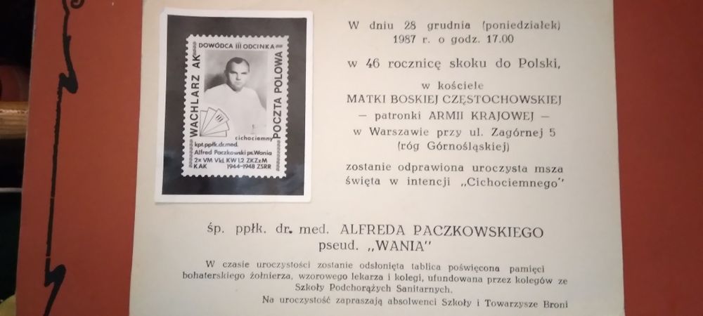 Karta z serii " Wachlarz AK".