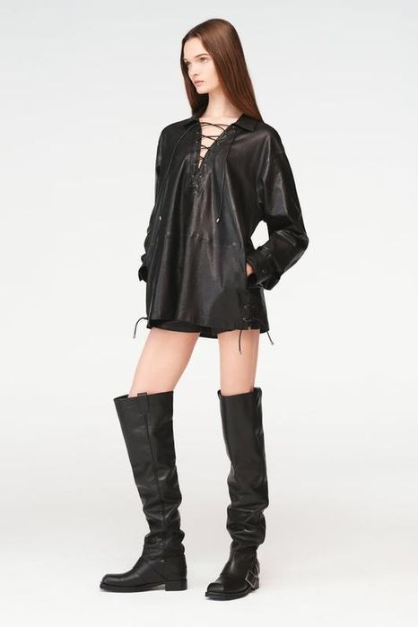 Шкіряна сорочка Zara Лімітована колекція Стівен Майзел, Нью-Йорк