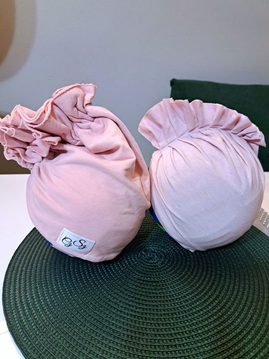 Czapki turban pudrowy róż