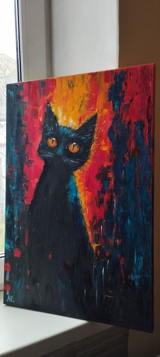 Картина олією "Котик"