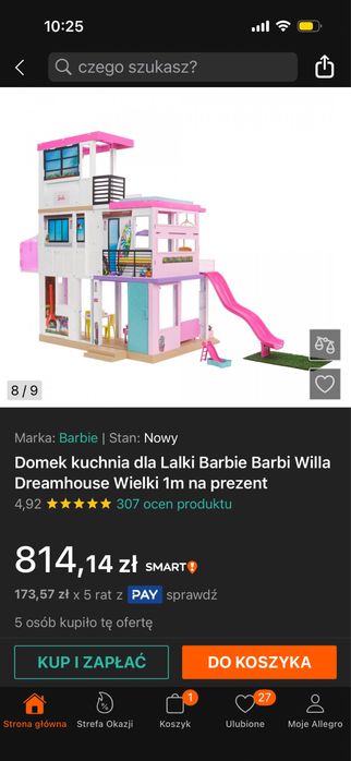 Domek barbie dreamhouse  1 m