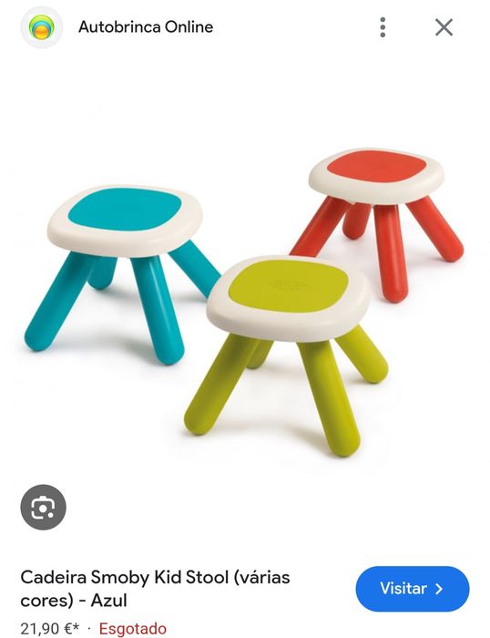 Mesa + 2 bancos infantil SMOBY