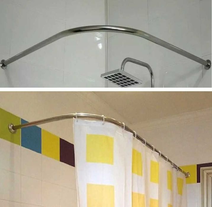 Карнизы, держатели шторки ванны, душ-поддона. Нержавейка. Качество!