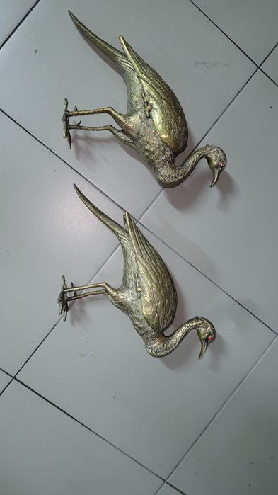 Aves  em bronze  decoração