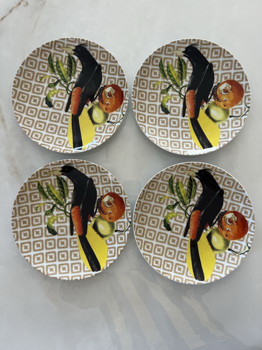 4 pratos da vista alegre (decoraçao Olhar o Brasil)