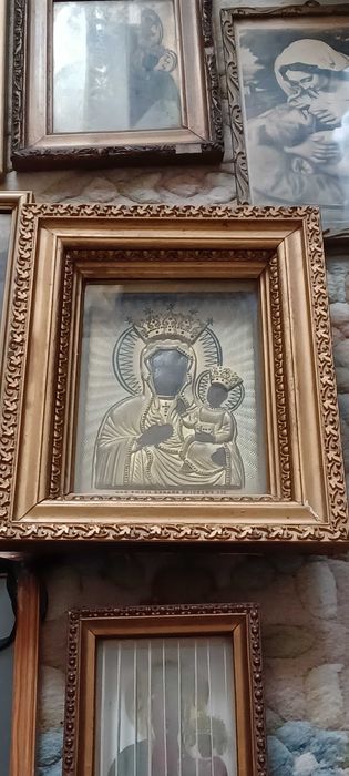 dewocjonalia obrazki ścienne zabytkowy reszta PRL