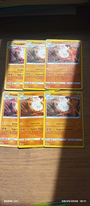 Pack 6 cartas Pokémon Primaepe
