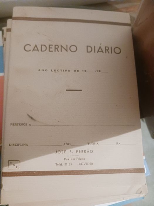 cadernos escolares antigos