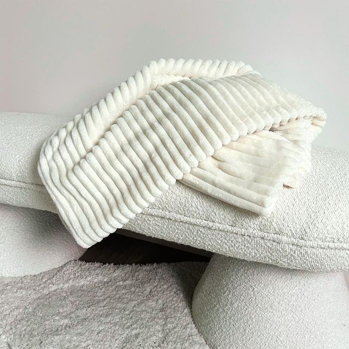 Banc crème bouclé 117 cm (neuf)