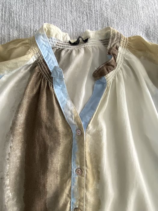 Parfois damska bluzka boho M niebiesko- beżowa