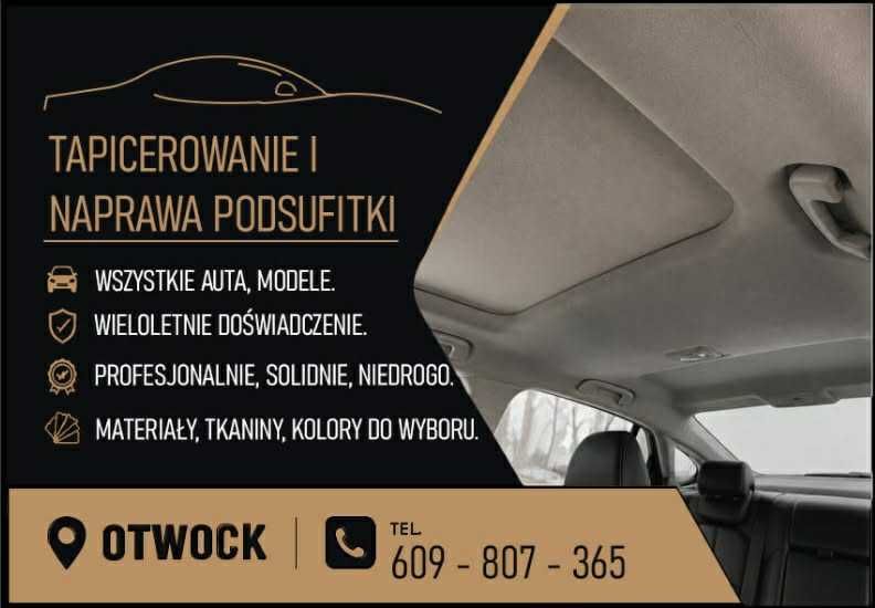 Tapicerka podsufitki, tapicerowanie, naprawa Otwock