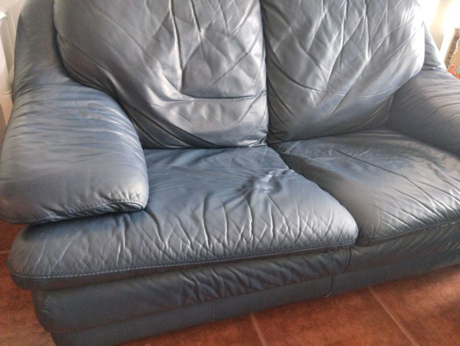 Par de Sofás azuis imitação de pele 250eur