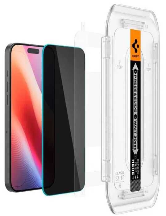 Szkło hartowane SPIGEN Glas.TR EZ Fit Privacy do Apple iPhone 16 Pro 2 szt